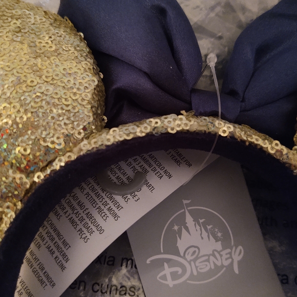 Disney Blue and Gold Minnie Mouse Ears NWT - Picture 2 of 4